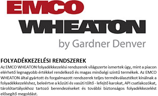 EMCO WHEATON folyadékkezelési rendszerek