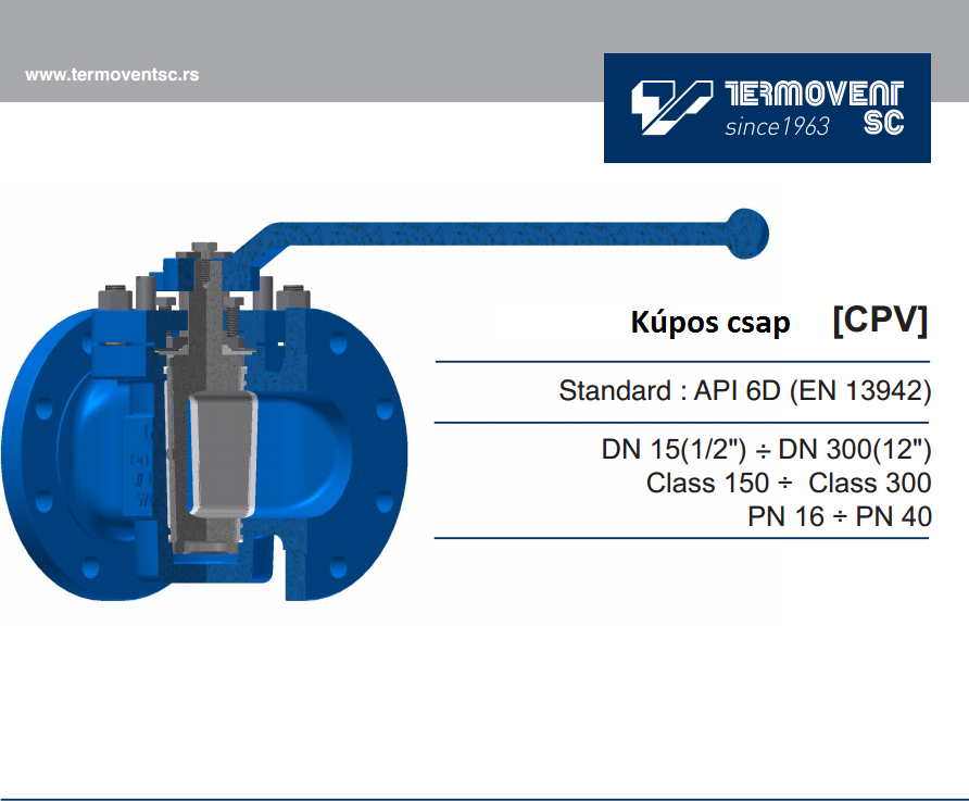Kúpos csap CPV - TERMOVENT