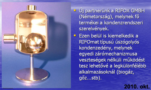RIFOX kondenzrendszeri szerelvények